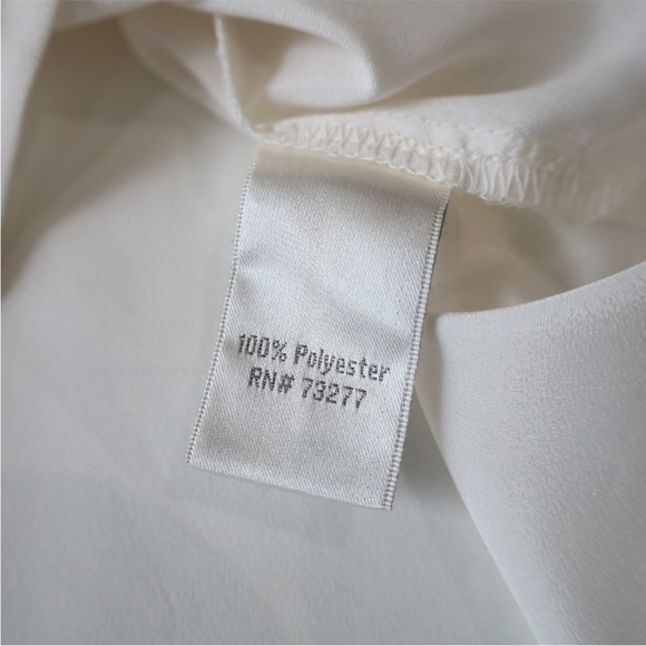 ANN TAYLOR Size 0 Ivory Red Skirt Blouse Set Career - Picture 15 of 16